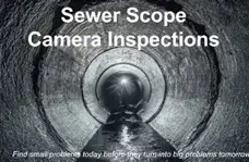 Sewer scope camera inspection service photo